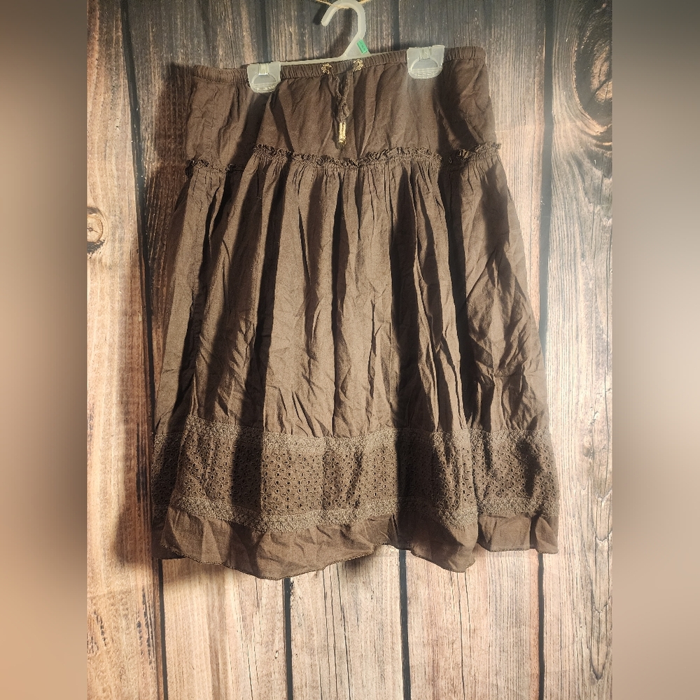 Womens Size 8 Brown Midi Skirt